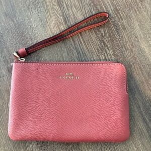 Coach Coral Wristlet Clutch